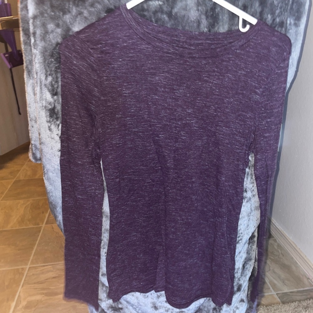 SMALL | A New Day | Purple and Grey Alternating Patterned Long Sleeve